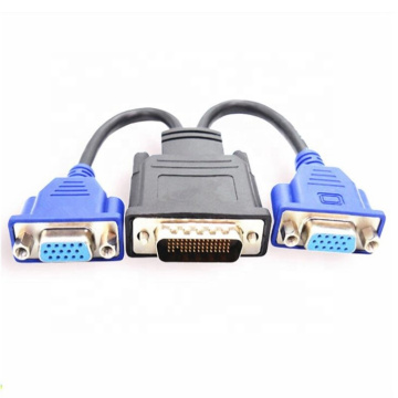 DMS 59pin Male to Dual VGA 15pin Female Splitter Adapter Cable Multimedia HDTV DVI Video Data Transmission Optical Fiber Monitor